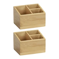 Wenko Bambus Organizer Terra 3 Fächer 2er Set