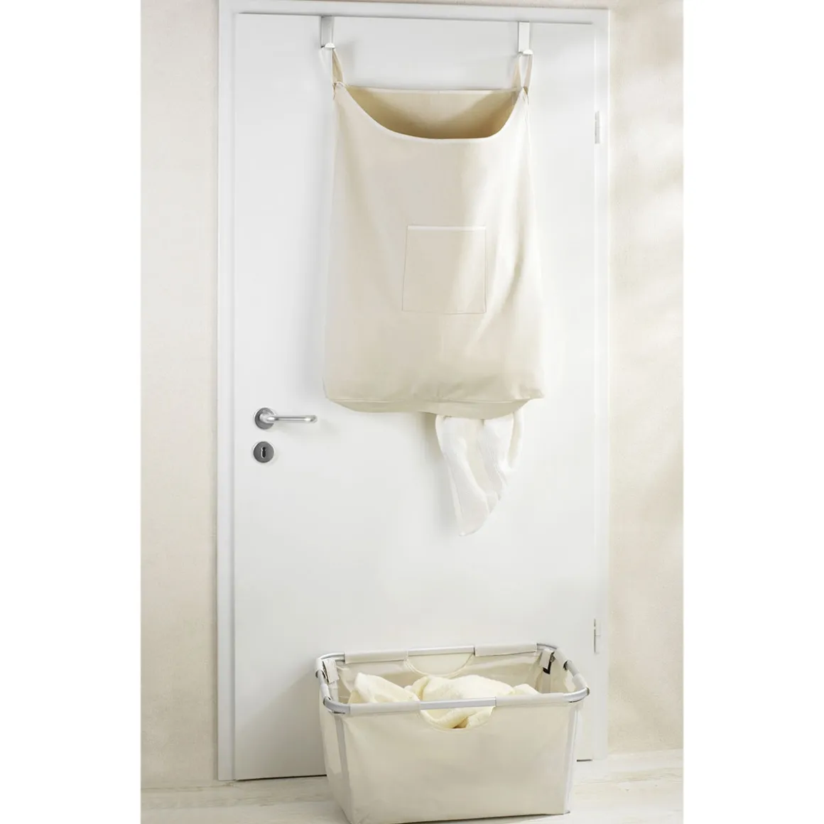 Wenko Über-Tür Wäschesammler Canguro Beige 65 l