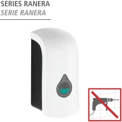 Wenko Desinfektionsmittel-Spender Ranera L Weiß Seifenspender und Desinfektionsspender Füllmenge 740 ml