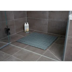 Wenko Duscheinlage Arinos Grau 54 x 54 cm