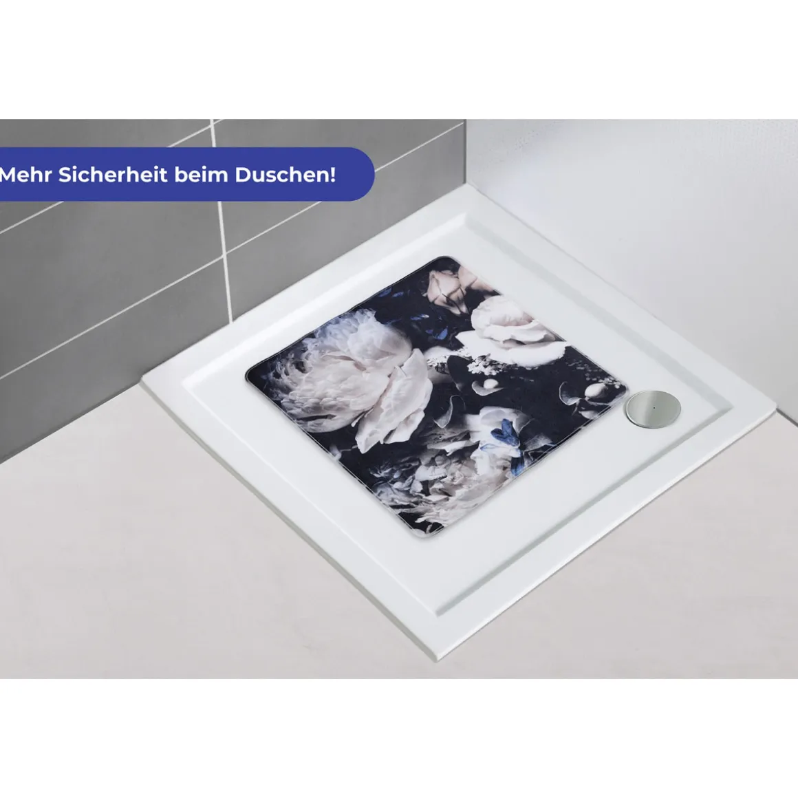 Wenko Duscheinlage Peony 54 x 54 cm