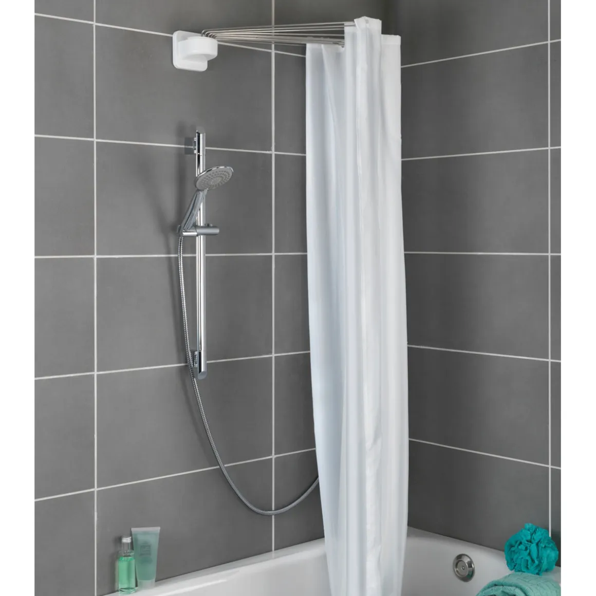 Wenko Duschschirm mit 12 Armen Edelstahl