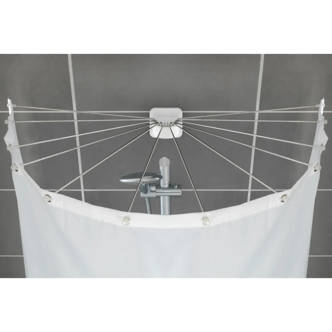 Wenko Duschschirm mit 12 Armen Edelstahl