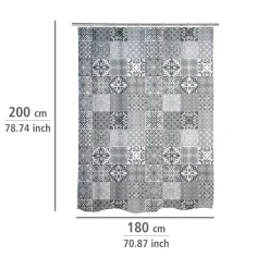Wenko Duschvorhang Portugal Textil Polyester 180 x 200 cm waschbar