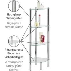 Wenko Eckregal Yago mit 4 Glasablagen