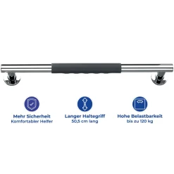 Wenko Edelstahl Wandhaltegriff Secura 50,5 cm
