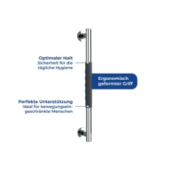 Wenko Edelstahl Wandhaltegriff Secura 50,5 cm