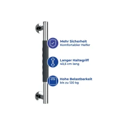Wenko Edelstahl Wandhaltegriff Secura 40,5 cm