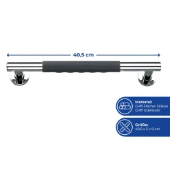 Wenko Edelstahl Wandhaltegriff Secura 40,5 cm