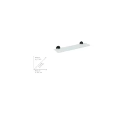 Wenko Glas Wandablage Bosio Black Edelstahl matt rostfrei