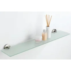 Wenko Glasablage Cuba Matt Wandablage aus rostfreiem Zinkdruckguss