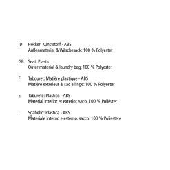 Wenko Hocker Candy Beige Leinenoptik mit Wäschesack Badhocker mit abnehmbarem Wäschesammler