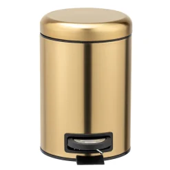 Wenko Kosmetik Treteimer Leman Gold matt 3 L Edelstahl