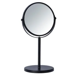 Wenko Kosmetik-Standspiegel Assisi Durchmesser 17 cm Schwarz