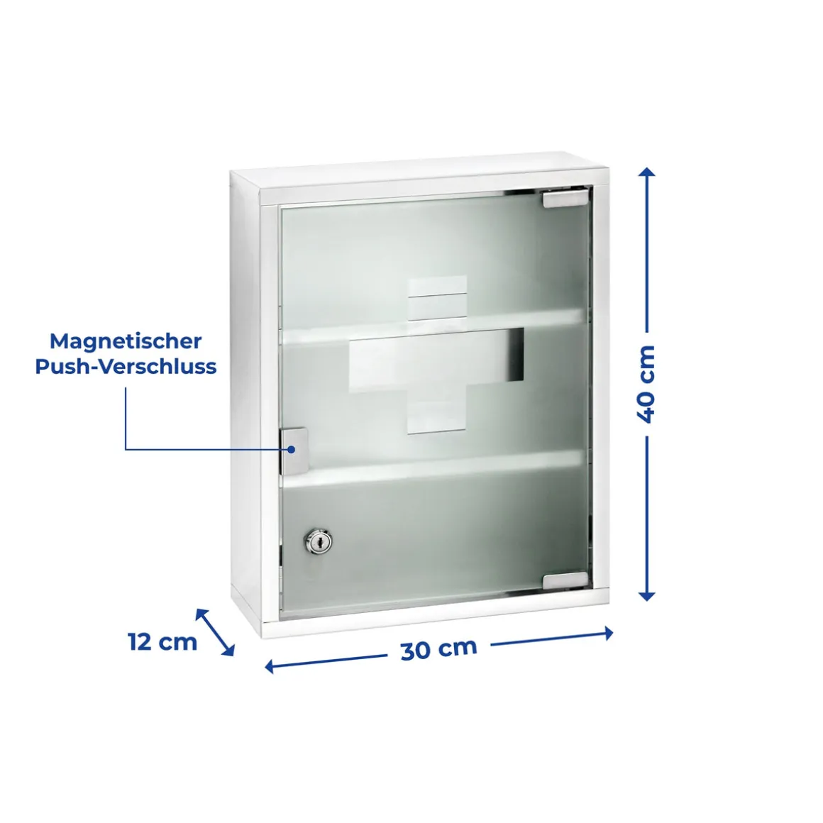 Wenko Medikamentenschrank Edelstahl 30 x 40 cm glänzend