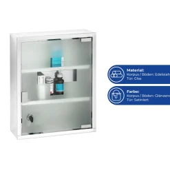 Wenko Medikamentenschrank Edelstahl 30 x 40 cm glänzend