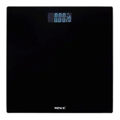 Wenko Personenwaage LCD Schwarz digitale Körperwaage mit LCD-Display