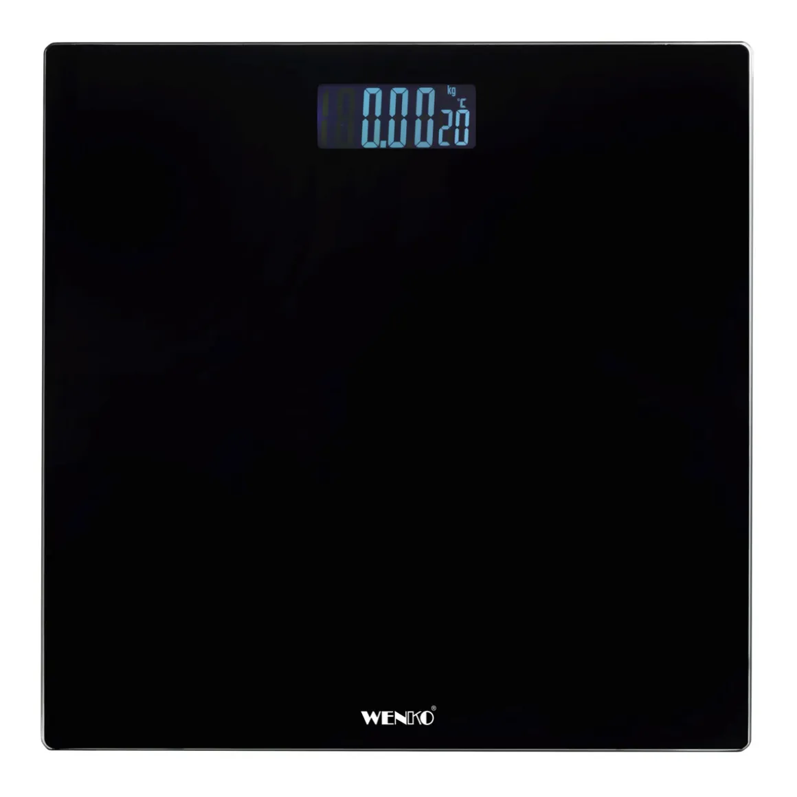 Wenko Personenwaage LCD Schwarz digitale Körperwaage mit LCD-Display