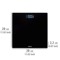 Wenko Personenwaage LCD Schwarz digitale Körperwaage mit LCD-Display