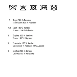 Wenko Regal Bahari aus Bambus mit 2 Körben Bambus