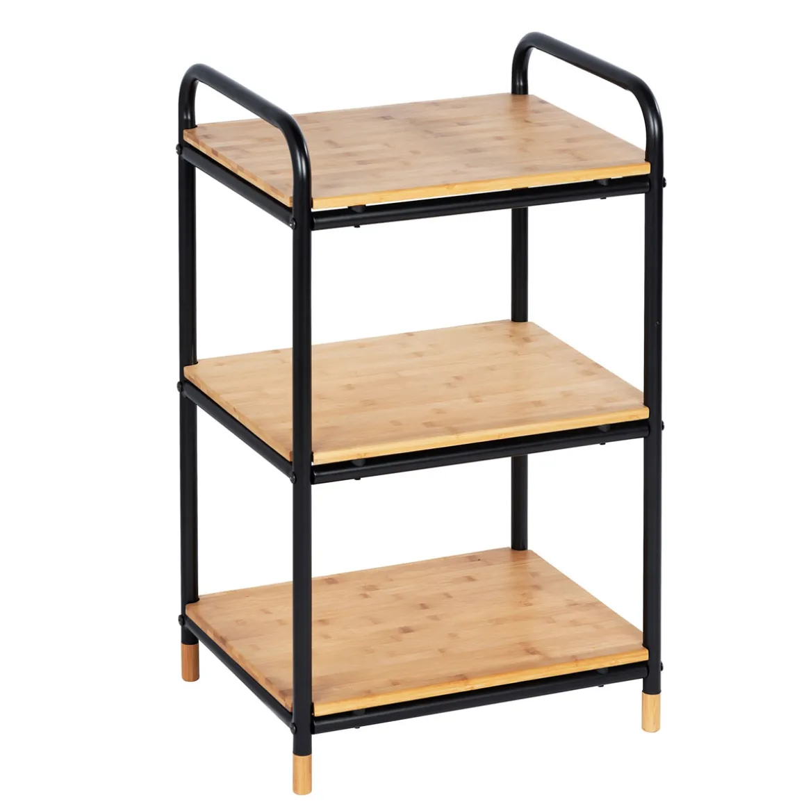 Wenko Regal Loft aus Bambus mit 3 Etagen Badezimmerregal Wohnregal