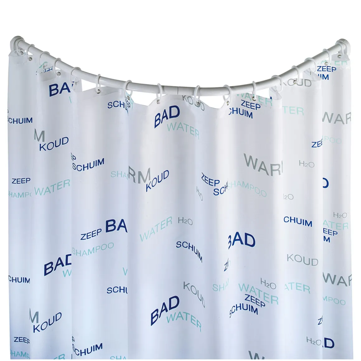 Wenko Rundduschstange Weiß 80 x 80 / 90 x 90 cm