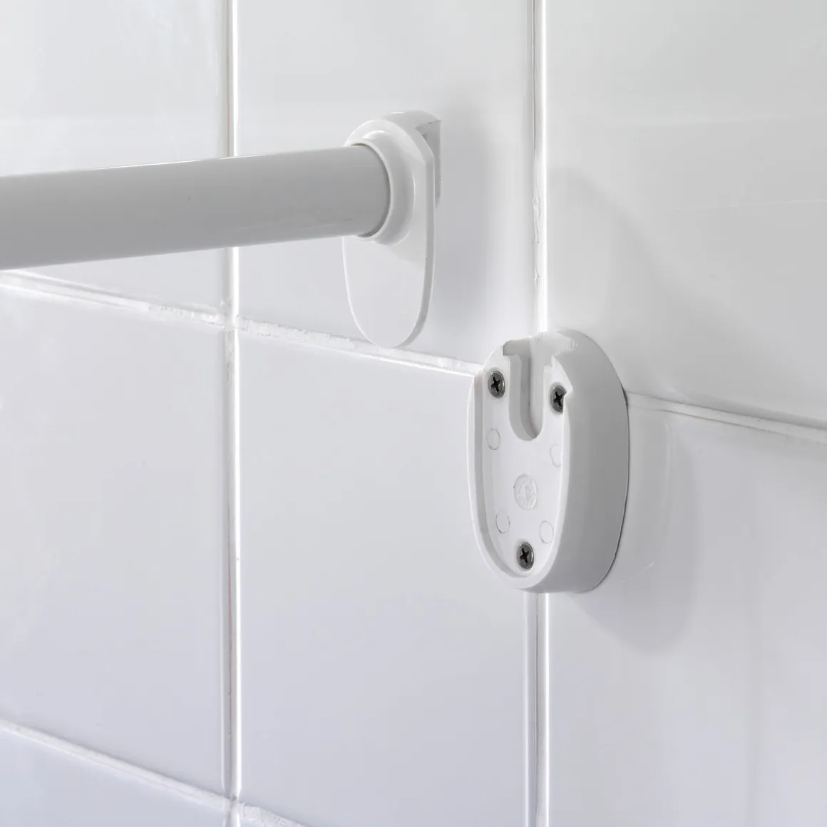 Wenko Rundduschstange Weiß 80 x 80 / 90 x 90 cm