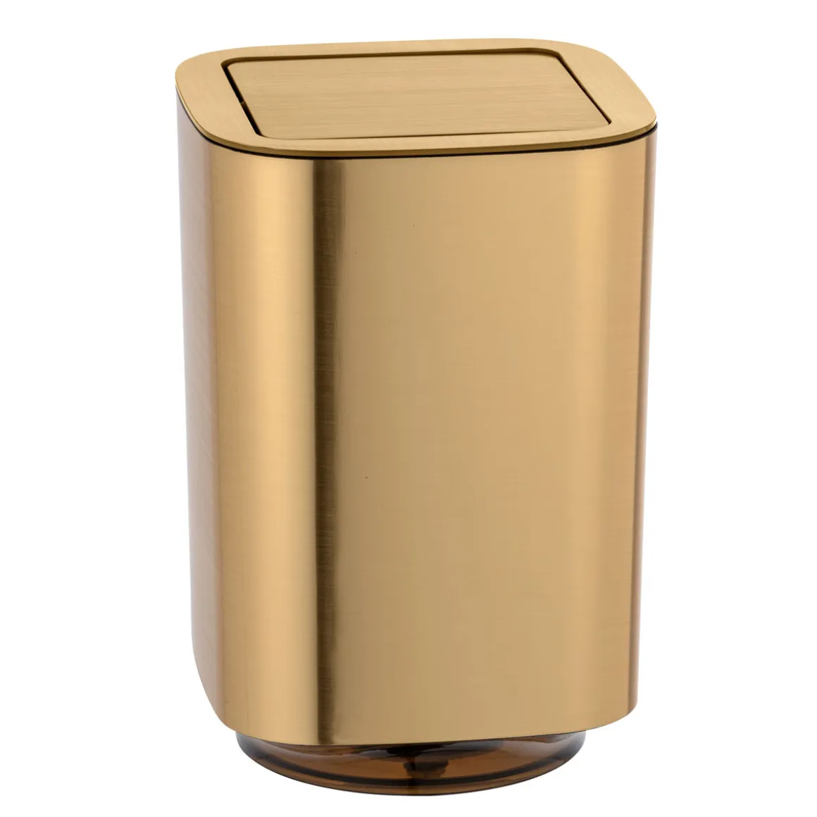 Wenko Schwingdeckeleimer Auron Gold Kosmetikeimer mit Schwingdeckel 5,5 l