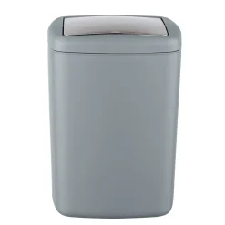 Wenko Schwingdeckeleimer Barcelona L Grau Spezialkunststoff absolut bruchsicher 8,5 L