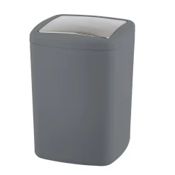 Wenko Schwingdeckeleimer Barcelona L Anthrazit Spezialkunststoff absolut bruchsicher 8,5 L