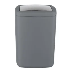 Wenko Schwingdeckeleimer Barcelona L Anthrazit Spezialkunststoff absolut bruchsicher 8,5 L