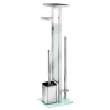 Wenko Stand WC-Garnitur Debar mit Ablage Edelstahl rostfrei