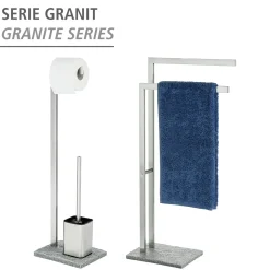 Wenko Stand WC-Garnitur Granit Edelstahl rostfrei