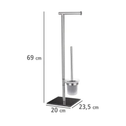 Wenko Stand WC-Garnitur Lima Edelstahl rostfrei