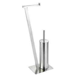 Wenko Stand WC-Garnitur Lirio Edelstahl matt