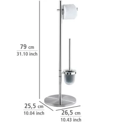 Wenko Stand WC-Garnitur Pieno Edelstahl rostfrei