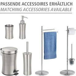 Wenko Stand WC-Garnitur Pieno Edelstahl rostfrei
