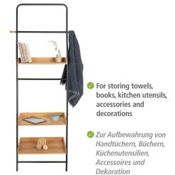 Wenko Standregal Loft Wohnregal Badezimmerregal aus Bambus