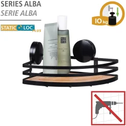 Wenko Static-Loc Eckablage Alba Badezimmerablage