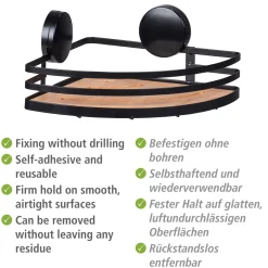 Wenko Static-Loc Eckablage Alba Badezimmerablage