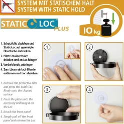 Wenko Static-Loc Eckablage Alba Badezimmerablage