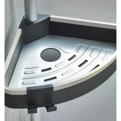 Wenko Teleskop-Duschecke Wave mit 3 Ablagen und Spiegel