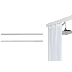 Wenko Teleskop-Duschschiene Era Weiß 75-125 cm Duschvorhang-Schiene