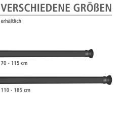 Wenko Teleskop-Duschstange Schwarz 110 - 185 cm