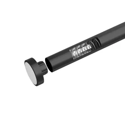 Wenko Teleskop-Duschstange Luz 110 - 185 cm Schwarz Ausziehbare Duschvorhangstange aus rostfreiem Aluminium