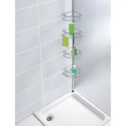 Wenko Teleskop-Eckregal Dolcedo Edelstahl rostfrei