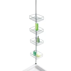 Wenko Teleskopregal Domaso mit extra tiefen Körben Edelstahl rostfrei