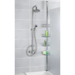 Wenko Teleskopregal Domaso mit extra tiefen Körben Edelstahl rostfrei