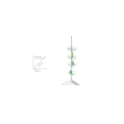 Wenko Teleskopregal Domaso mit extra tiefen Körben Edelstahl rostfrei