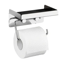 Wenko Toilettenpapierhalter 2 in 1 Edelstahl rostfrei